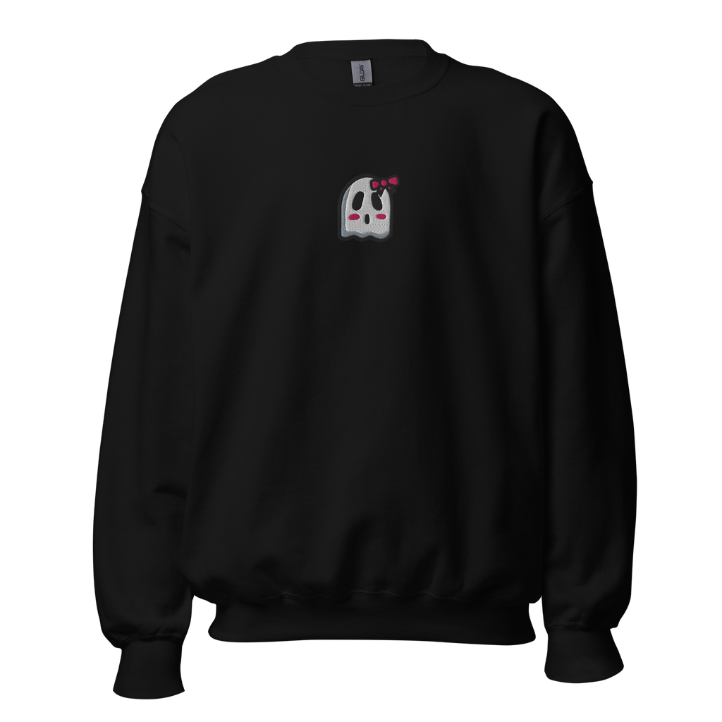 ghosts w/ bow sweatshirt