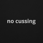 "no cussing" hoodie