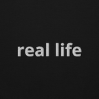 "real life" hoodie